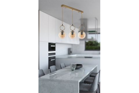 LUMEXX MORİNO ÜÇLÜ SIRALI BAL CAMLI ESKİTME SARKIT