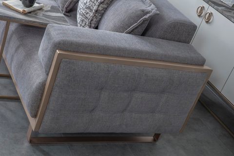 LOFT KOLTUK TAKIMI, GRİ, GOLD AYAK