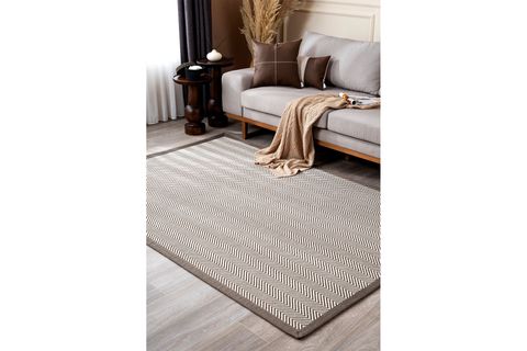 SİSALO BORDURE KREM KAHVE SİSAL HALI KAHVE BORDÜR B3421D, 120X250