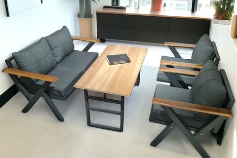 MİLAS BAHÇE BALKON TAKIMI, 2+1+1, ANTRASİT
