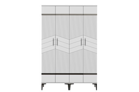 GAVİN AC PORTMANTO VESTİYER AYAKKABILIK, BEYAZ GÜMÜŞ