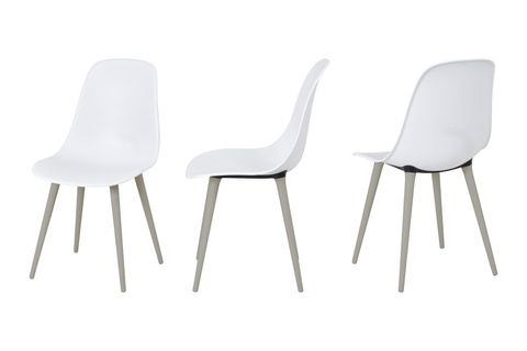 TİLİA BEJ 2 SANDALYELİ BAHÇE BALKON BİSTRO SETİ, BEYAZ,  60X60 CM
