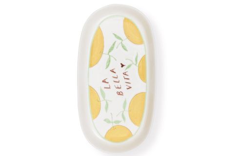 THE MİA ITALİAN SUMMER OVAL SERVİS TABAĞI 2Lİ 23 CM