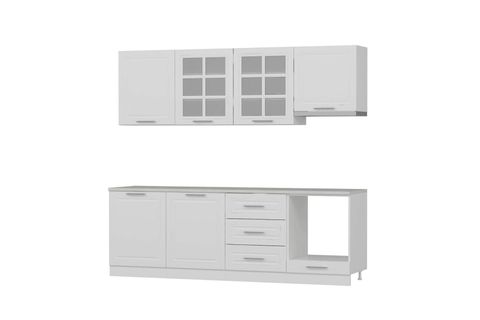 MİNAR 240 CM MEBRAN C MUTFAK DOLABI BEYAZ 240-MCB1