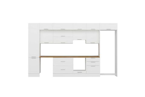 ALVİNKA 400X240 CM KLASİK MEBRAN MUTFAK DOLABI, MBB E90B50S60 1 MEBRAN BEYAZ SUNTALAM