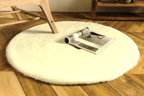 TAPPETO REX TAVŞANI DEKORATİF YUVARLAK POST HALI, 22 MM, KREM, 100X100