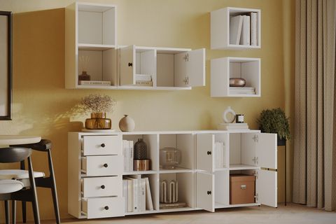 BK ÇOK AMAÇLI DOLAP, 4 KAPAK 4 ÇEKMECELİ, KBR