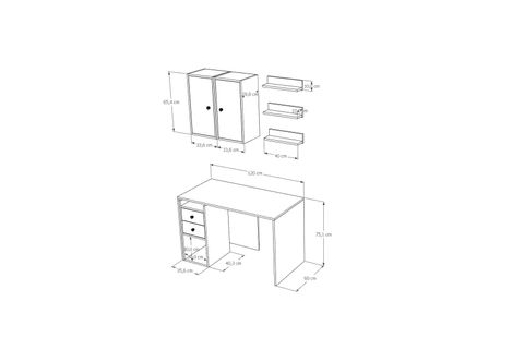 MİMAR TASARIM ÇALIŞMA MASASI, 2 ÇEKMECE 2 KAPAKLI