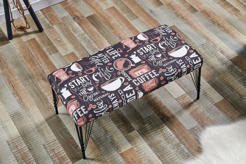 LOTUS DESENLİ BENCH, METAL AYAK