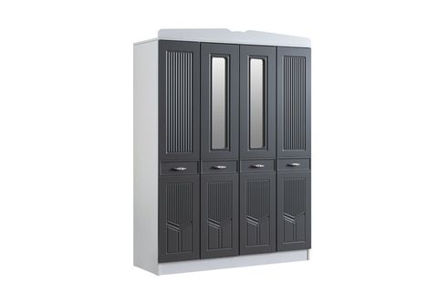 CUNDA GARDIROP, ANTRASİT, 4 KAPAKLI