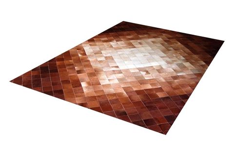 NOSTALJİ DERİ PATCHWORK KAHVE DİYAGONAL DEGRADE 80X200