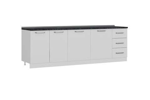 MİNAR 255 CM MUTFAK DOLABI BEYAZ 255-B1-ALT MODÜL