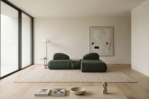 LİVA KÖŞE KOLTUK, UZANMALI SEHPALI, YEŞİL