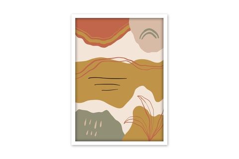 ABSTRACT SHAPES-8 ÇERÇEVELİ POSTER PANO 50X70