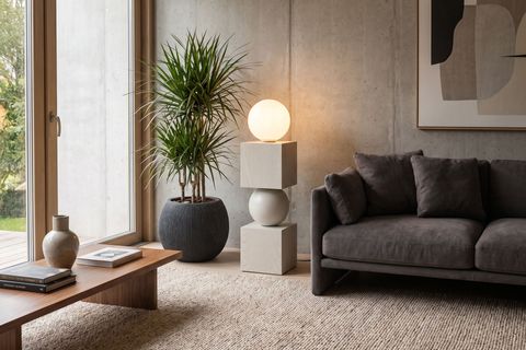 SPHERE MASİF AHŞAP KÜRE LAMBADER, BEYAZ