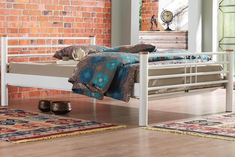 KAPPİS METAL KARYOLA, BEYAZ, 120X200