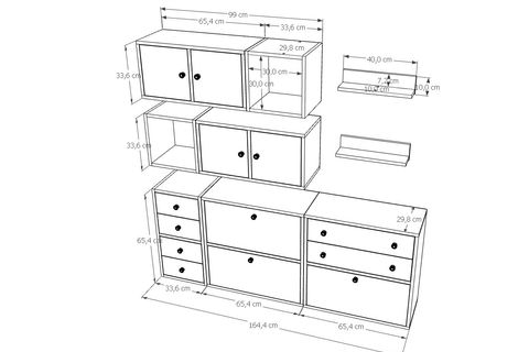 BK ÇOK AMAÇLI DOLAP, DUVARA MONTE ÜST MODÜL, KBR