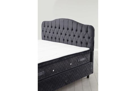 VASSİ MİRAY ÇİFT KİŞİLİK BAZA+BAŞLIK+YATAK, ANTRASİT, 150X200