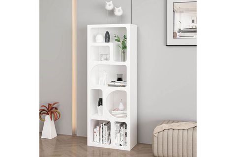 BOHEM MEBRAN KİTAPLIK, BEYAZ, 135 CM