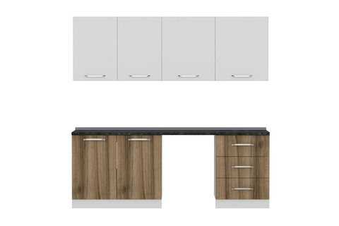 MİNAR 220 CM MUTFAK DOLABI BEYAZ DORE 220 D12
