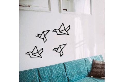 FLYİNG BİRDS METAL SET DUVAR DEKORASYONU DÖRTLÜ SET