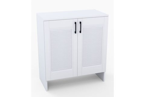 RETRO MDF MEMBRAN KAPAKLI ÇOK AMAÇLI DOLAP, BEYAZ