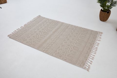 4K INFİNİTY COLLECTİON MODERN MAKİNE HALISI 14, BEİGE, 80X150 CM