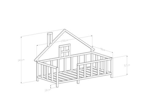 GİVAYO WOOD'S HAUSE MONTESSORİ KARYOLA, BEYAZ, 90X190