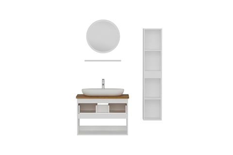 SANYA BANYO DOLABI AS2K1Ç74, BEYAZ, 100CM