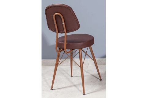 MENDEL MASA VE EYFEL SANDALYE TAKIMI, BAROK CEVİZ, 70X70