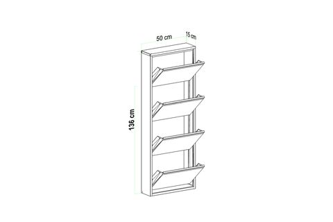 VEGA KİLİTLİ METAL AYAKKABILIK, ANTRASİT, 4 KAPAKLI