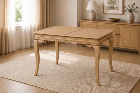 RUSTİK MUTFAK MASASI, 110 CM, MEŞE