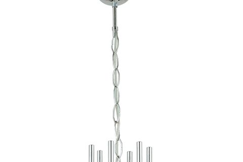 LAMPALUCE ESTA MODERN ALTILI  CAMLI AVİZE, KROM, 65X80CM