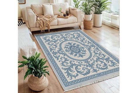 MAVİ ÇİNİ VİNTAGE DOKUMA TABAN HALI, 377 YNG, 60X120 CM