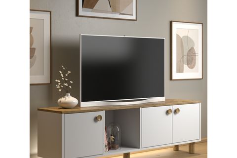 BOHEM HİRA LEDLİ TV ÜNİTESİ, KONSOL, 3 KAPAK 1 BÖLMELİ, 160 CM