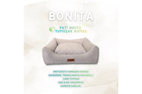 BONITA KÖPEK YATAĞI KREM XL BEDEN 75X95X22