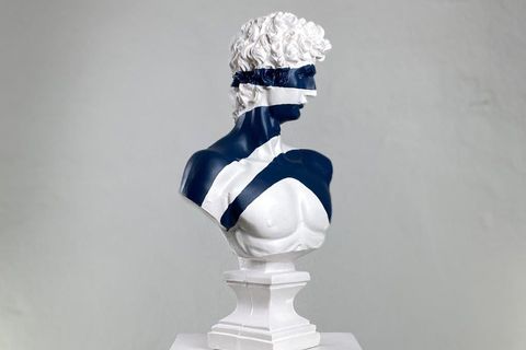 DAVID BLUE WAVE POP ART DEKORATİF ROMA YUNAN HEYKELLERİ