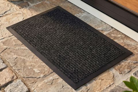 DEKORATİF NEM ALICI TOZ ALICI SİYAH KAPI ÖNÜ PASPASI, 45X70