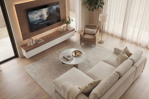 PURELINE LEDLİ DUVAR TV ÜNİTESİ,  MEŞE BEYAZ, 180 CM