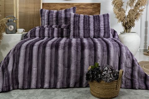 JENNY ÇİFT KİŞİLİK COMFORTER YATAK ÖRTÜSÜ SETİ, MÜRDÜM