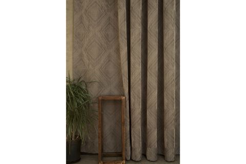 MASSARELLİ FON PERDE PRİZMA DESEN AÇIK KAHVE 1-2 SEYREK PİLE 60X260