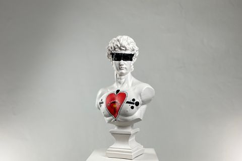 DAVID EYE OF HEART POP ART DEKORATİF ROMA YUNAN HEYKELLERİ