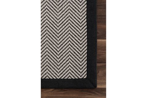 SİSALO BORDURE KREM SİYAH SİSAL HALI SİYAH BORDÜR B3421E, 160X230