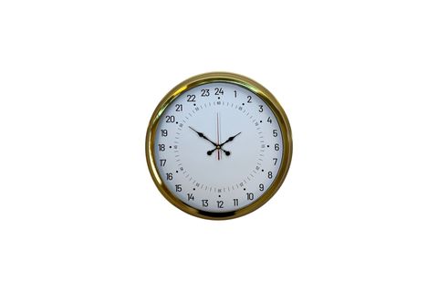 GOLD METAL 24 SAAT GÖSTERGELİ ÖZEL TASARIM DUVAR SAATİ 40 CM