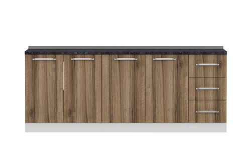 MİNAR 210 CM MUTFAK DOLABI BEYAZ DORE 210-D2-ALT MODÜL