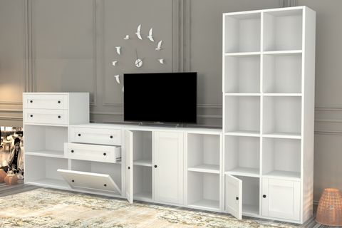 AYDIN TV ÜNİTESİ, BEYAZ, 300 CM, TVT-1061