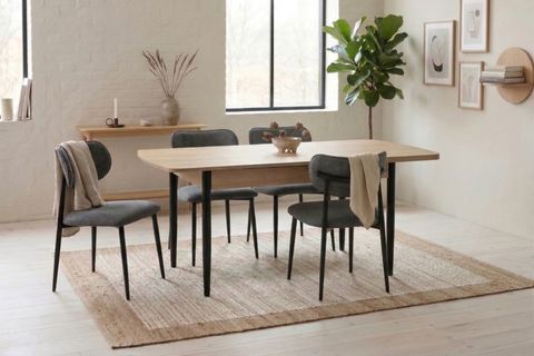 LARA POLO MUTFAK MASA TAKIMI, MEŞE SİYAH, 80X130