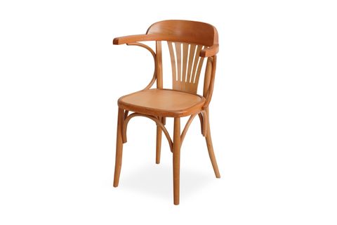 BEREN KOLLU NATURAL AHŞAP SANDALYE