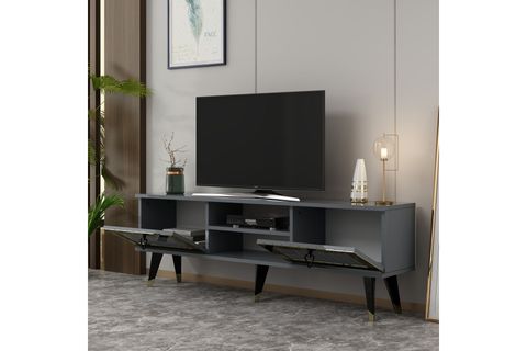 LİDYACT TV STANDI, ANTRASİT ALTIN