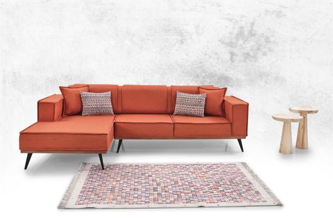 YENİ LOFT KETEN KÖŞE KOLTUK, KİREMİT, SOL KÖŞE